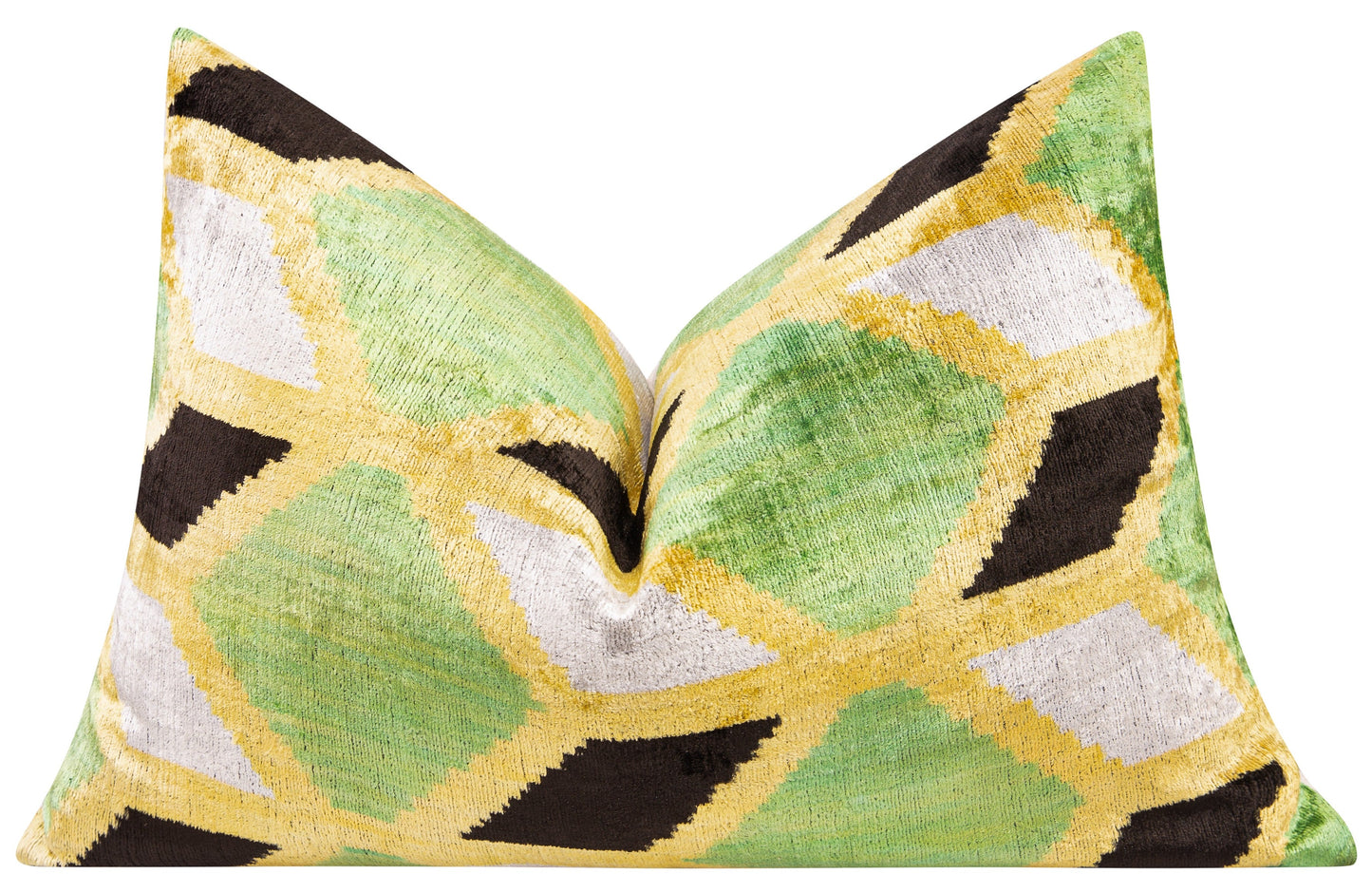 Handmade Velvet Geometric Cushion