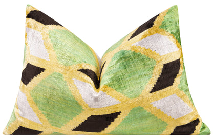 Handmade Velvet Geometric Cushion