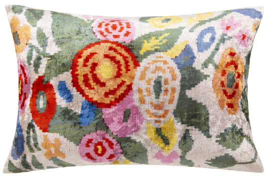 Handmade Velvet Floral Cushion